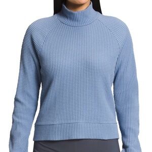 North Face Women's Blue Mock Neck Turtleneck